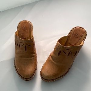 Frye slip on clogs